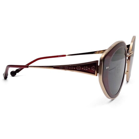 Matsuda M3120 Cat Eye Sunglass | Bordeaux - Pale Gold | Grey Solid Lenses (0391) main image 15